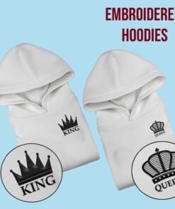 Personalised Couple Hoodies – Embroidery Print