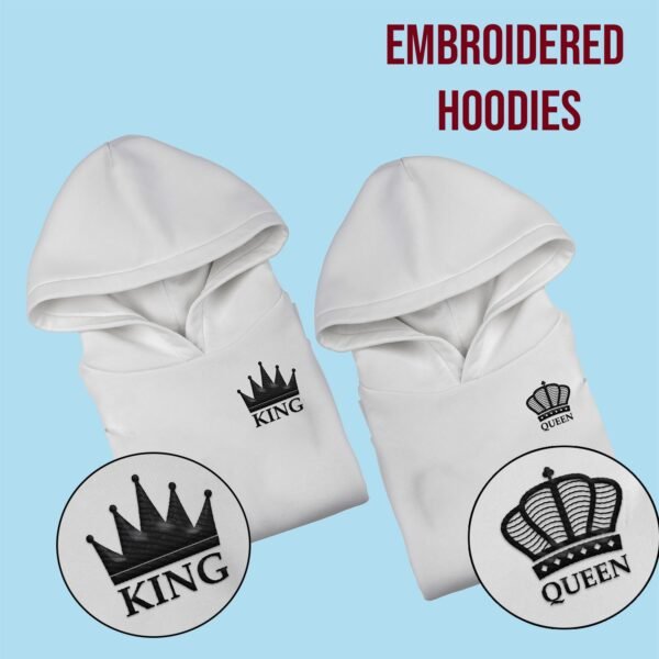 Personalised Couple Hoodies – Embroidery Print