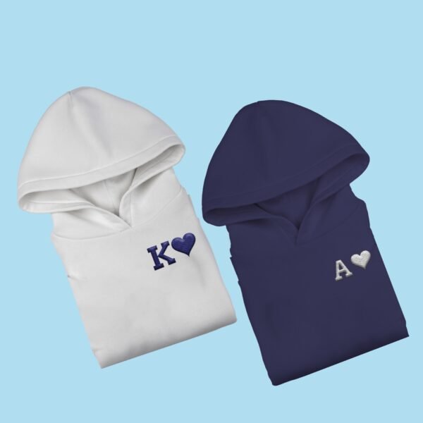Personalised Couple Hoodies – Embroidery Print