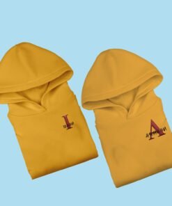 Personalised Couple Hoodies – Embroidery Print