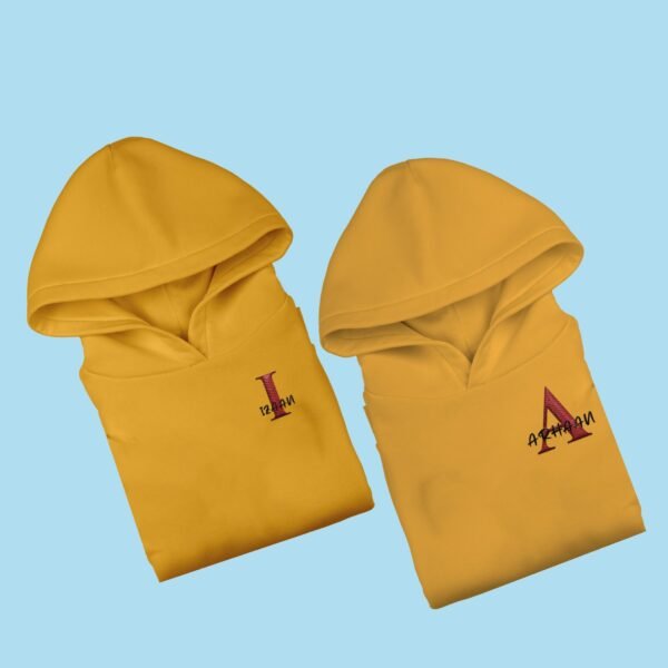 Personalised Couple Hoodies – Embroidery Print