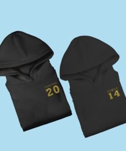 Personalised Couple Hoodies – Embroidery Print