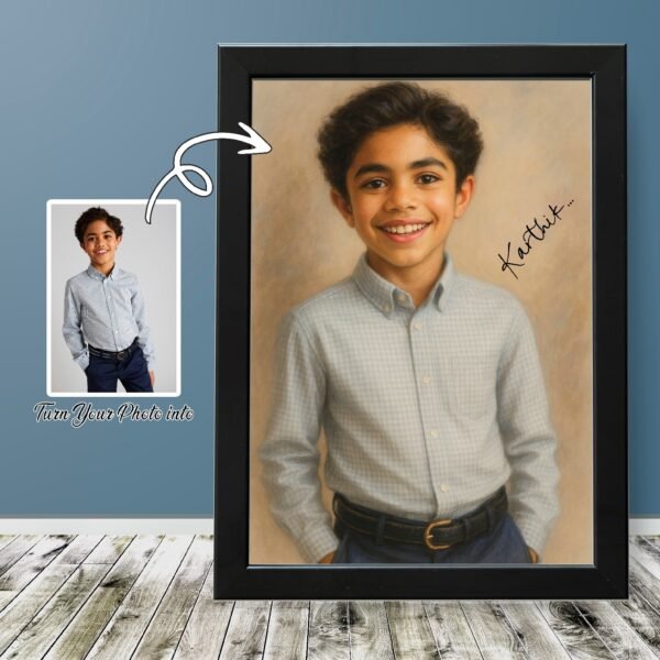 Alternative view of Kids Custom Portrait Wall frames - Gift for Kids