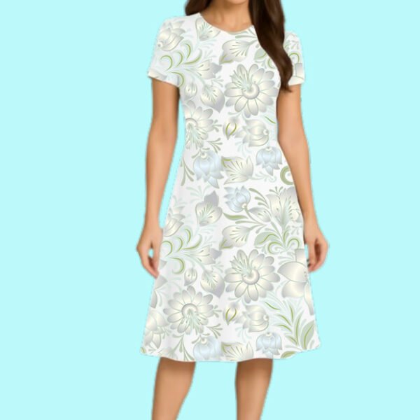 Personalized Women's Printed Line Dress - Printed with beauty, Women's Printed Line Dress