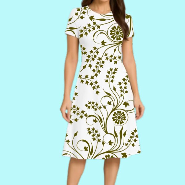Personalized Women's Printed Line Dress - Printed with beauty, Women's Printed Line Dress